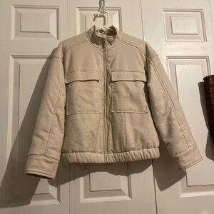 A New Day Cream Padded Bomber Jacket Medium